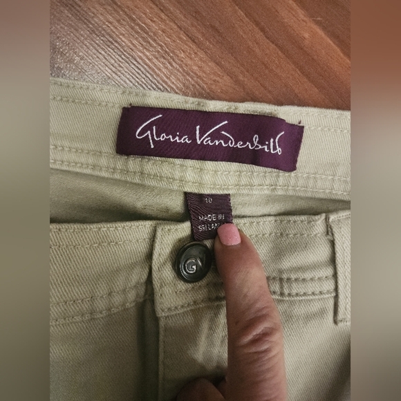 Gloria Vanderbilt stylish khaki jeans EUC Size 10 - Picture 5 of 10